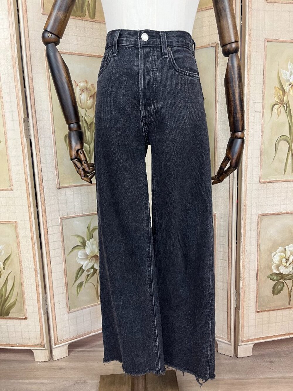 Aritzia High Waist Denim Forum Black Jeans